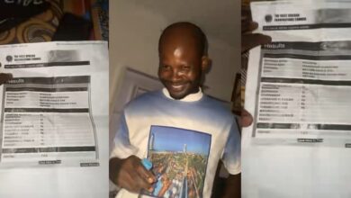 Nigerian man's 2008 WAEC result with 7 F9s goes viral, elder brother smiles proudly
