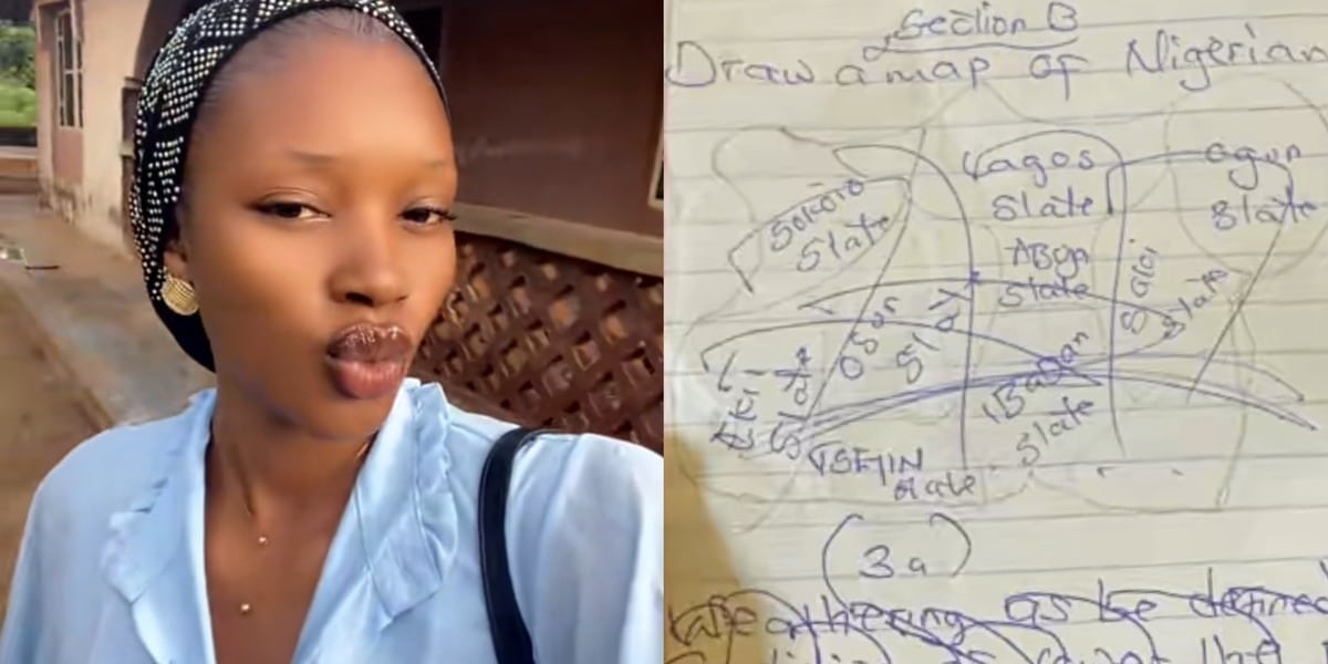 Teacher shocked as SS2 student draws map of Nigeria, names Iseyin, Ibadan, and Saki as states