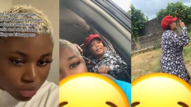 Nigerian lady shares moment abroad returnee mistakes passengers for kidnappers, shouts and speaks in tongues