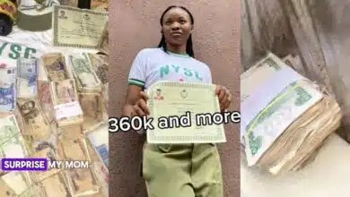 Youth crops member surprises mother with 12 months NYSC allowance of ₦360k