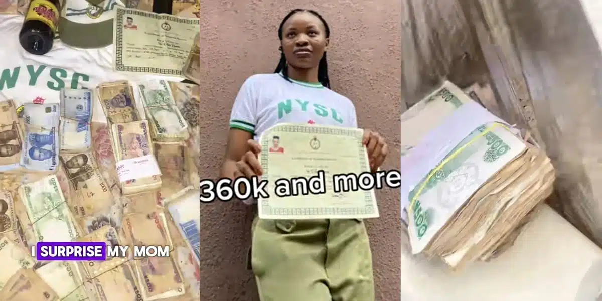 Youth crops member surprises mother with 12 months NYSC allowance of ₦360k