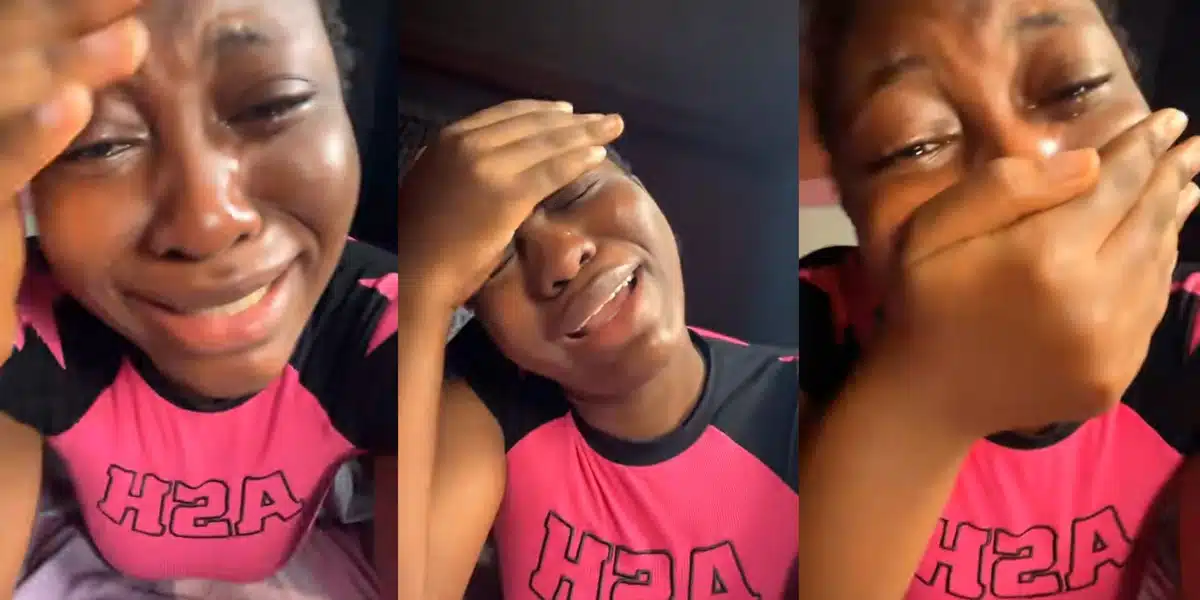 Nigerian lady raises concern online as she cries profusely and repeatedly says, 'I'm tired'