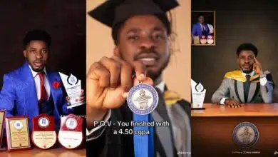 Nigerian man bags first-class degree at Babcock University, flaunts multiple awards online