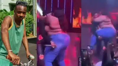 Young Jonn risks it all as he lifts plus-size lady on stage