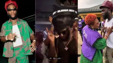 Reactions as Burna Boy and his parents hit the club on his birthday