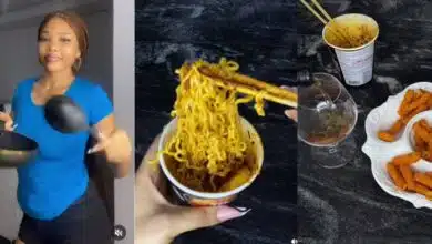 Nigerian lady stirs reactions as she shows off delicacy she prepared for mother-in-law