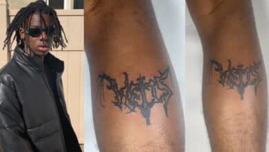 Devoted fan tattoos Rema's new album on his leg