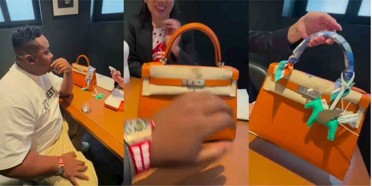 Cubana Chief Priest gifts wife an expensive Hermes bag matching their luxury cars