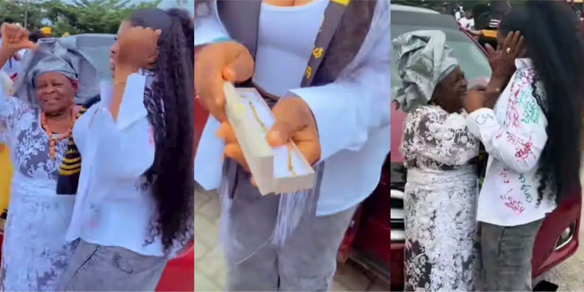 Lady shares touching moment grandmother gifted her gold bracelet on sign out day