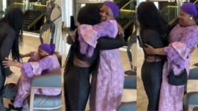 Heartwarming moment Nigerian lady met her mother for the first time in 20 years