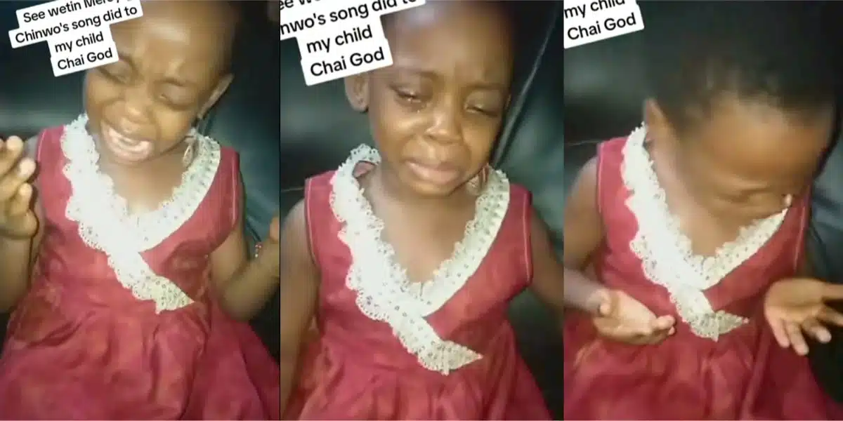 Heartwarming video captures little girl passionately singing gospel song in tears