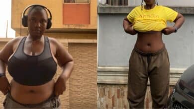 Nigerian lady stuns many as she shares amazing 7-month body transformation