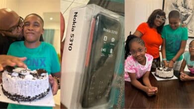 Jason Njoku stirs reactions as he gifts his son Nokia 5310 for his 11th birthday