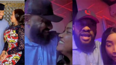 Yul Edochie sings to wife, Judy Austin as they party at nightclub