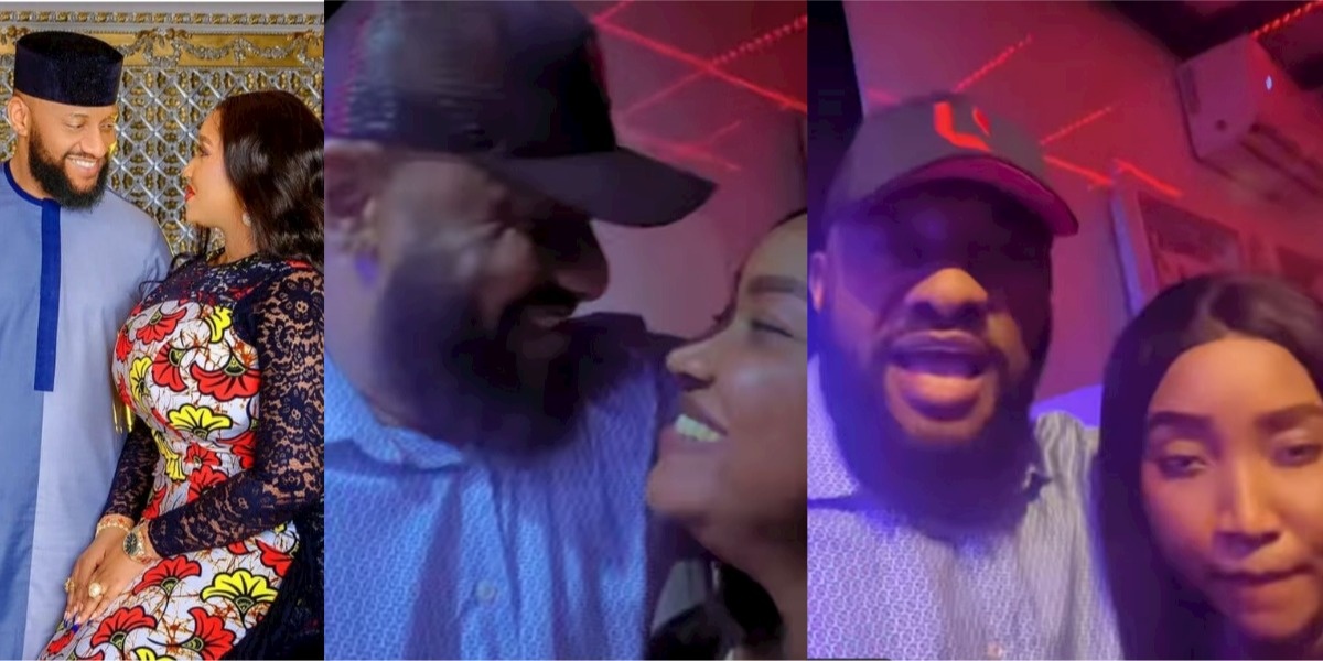 Yul Edochie sings to wife, Judy Austin as they party at nightclub