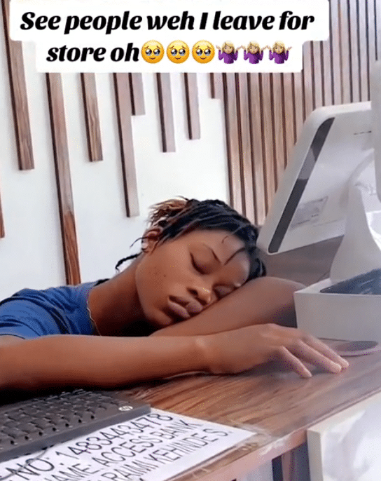 Boss in shock as she finds all her employees asleep in multi-million naira clothing store