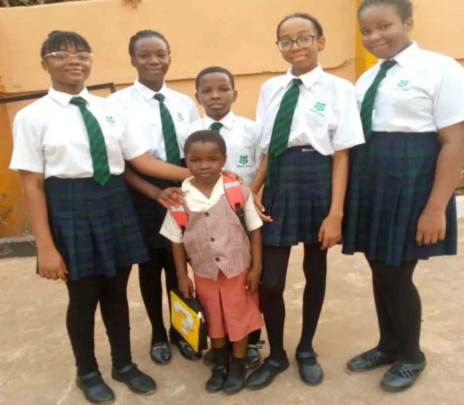 Secondary school students adopt 'helpless' little girl