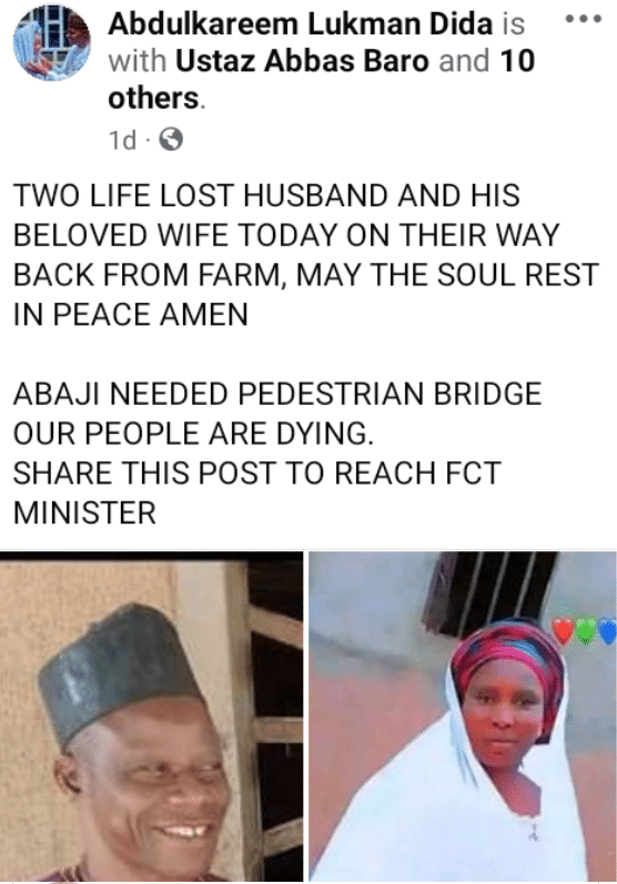 Couple crushed to death by car in FCT