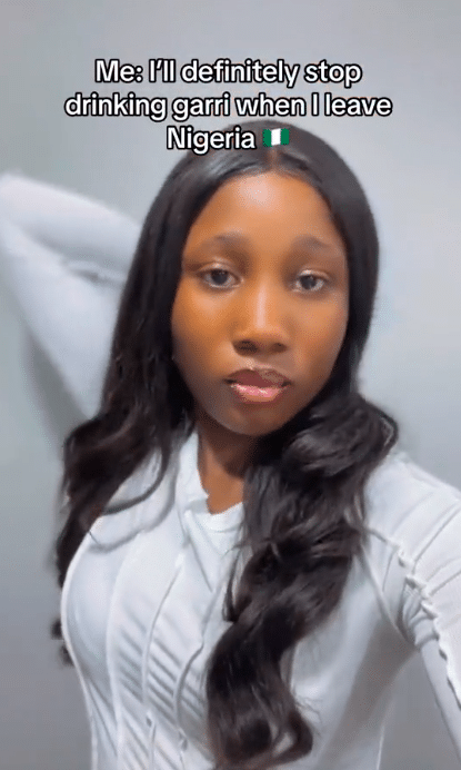 Nigerian lady in Canada cries out over her unstoppable 'garri' addiction after relocation