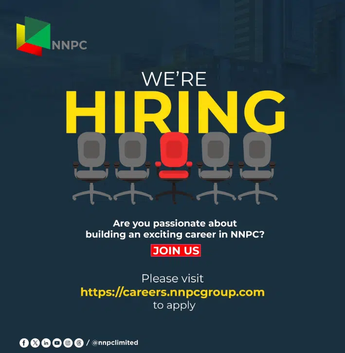 Apply now! : NNPC launches nationwide job recruitment for Nigerians