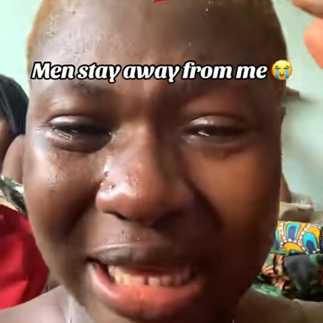 Nigerian lady bursts into tears as she learns boyfriend of 2 years has wife and children