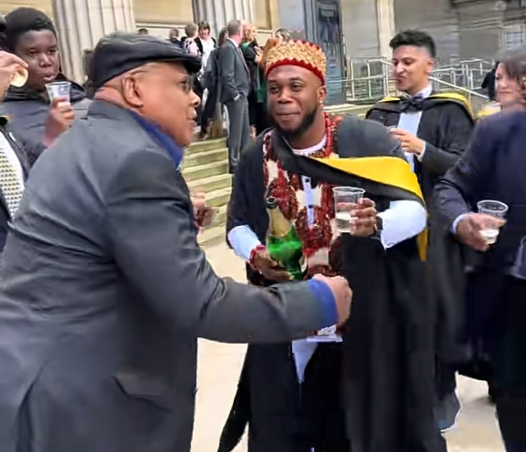 Nigerian man turns Scottish university graduation into epic party