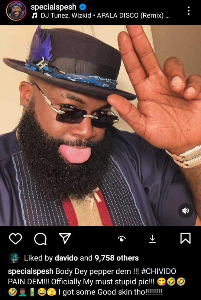 Davido's hypeman, Spesh throws shade in recent post