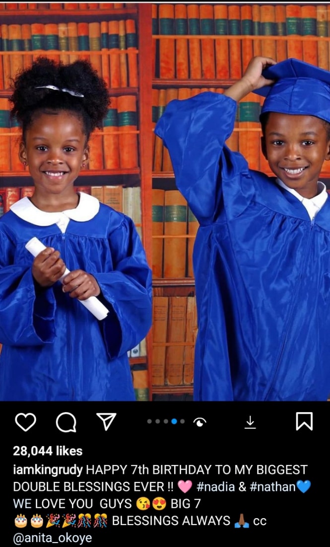 Rudeboy celebrates his twins on their 7th birthday