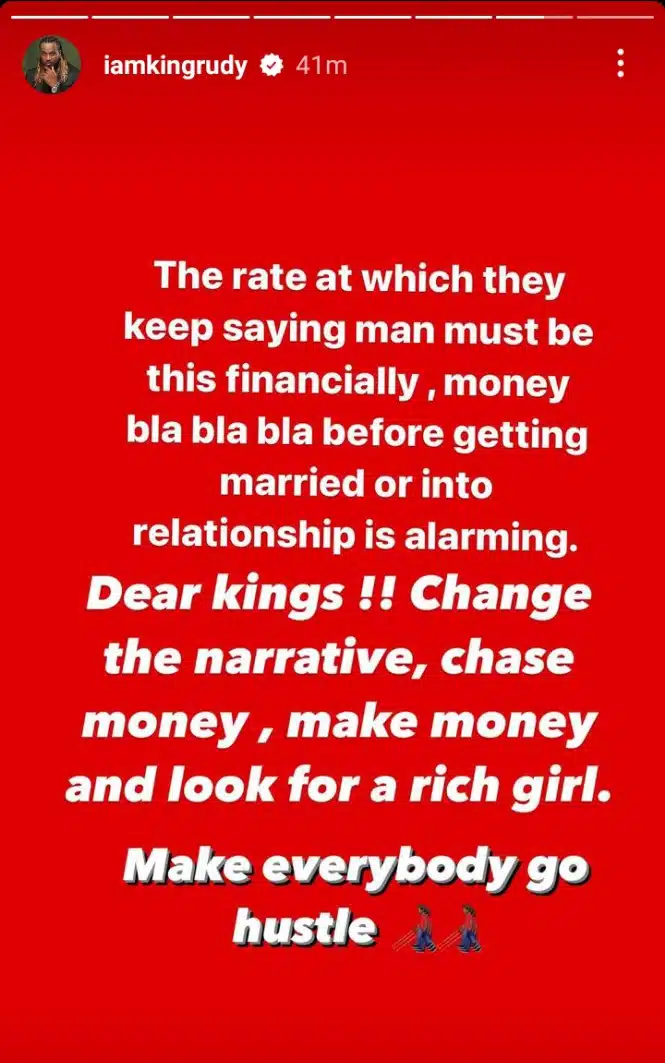 Rudeboy charges men on how to change the narrative of relationships