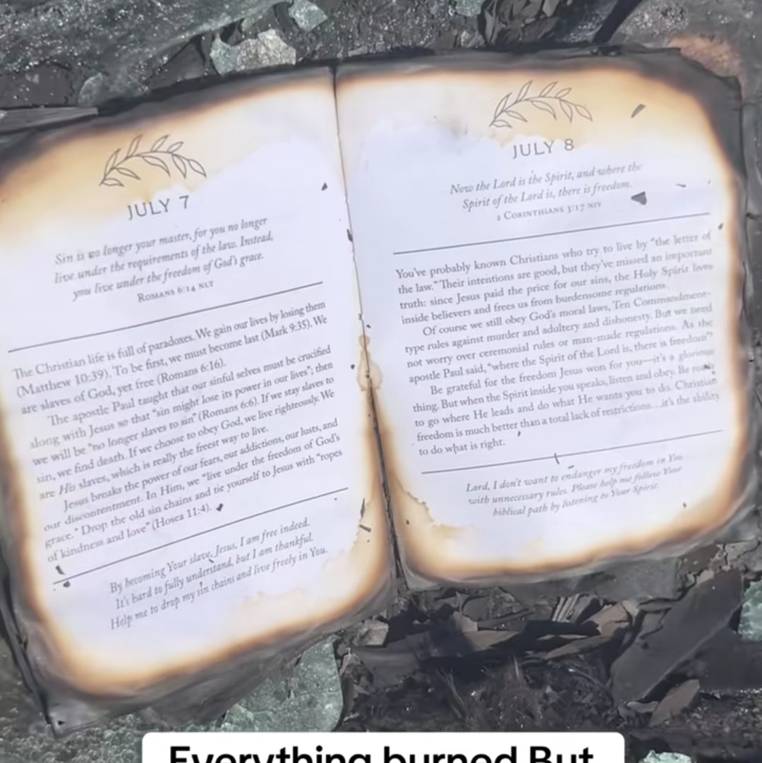 Bible miraculously survives car fire, video goes viral