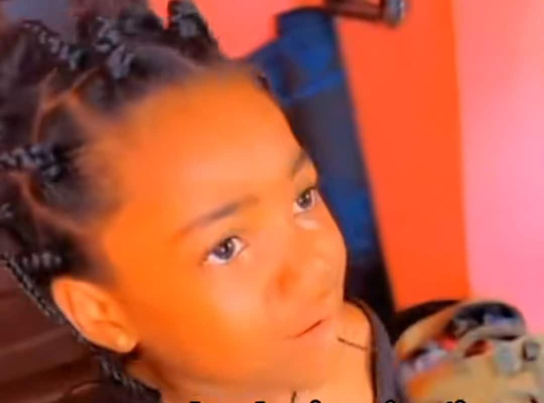 Little girl bursts into tears as friends say she looks like Tinubu, shares same state