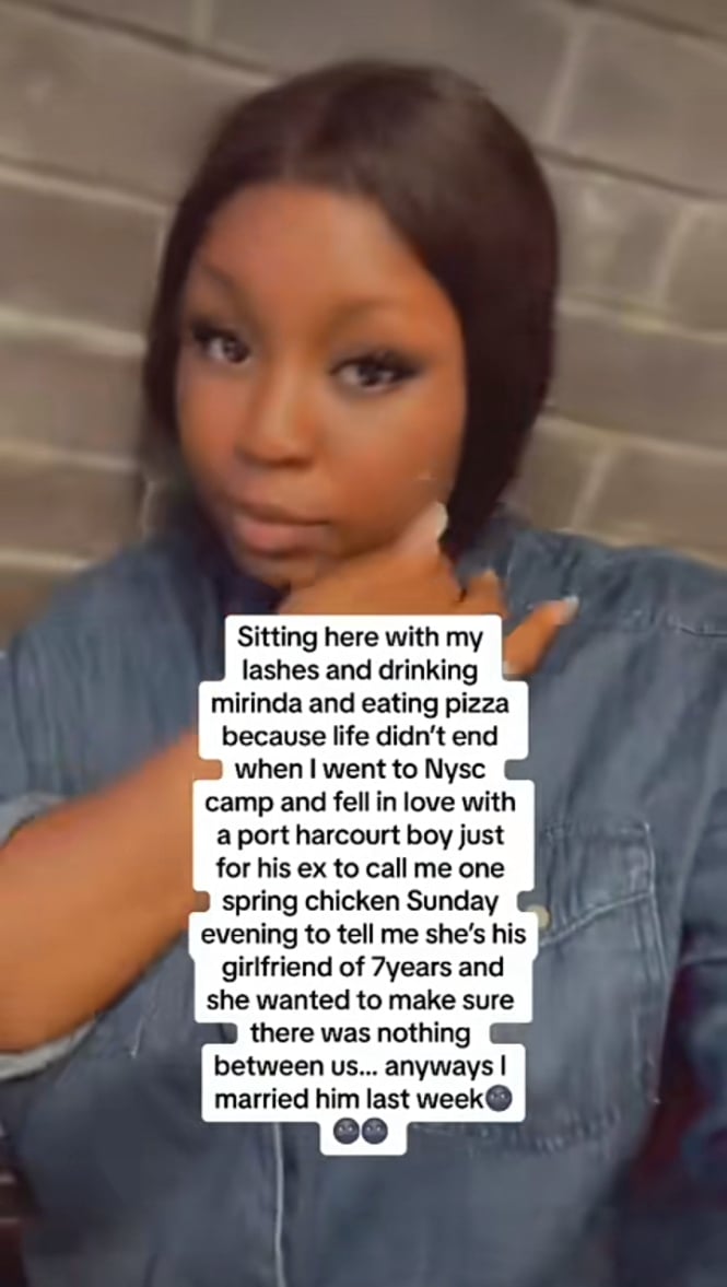 Lady narrates how partner she met at NYSC camp dumped his girlfriend of 7 years to marry her