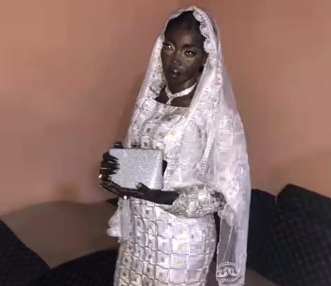 Nigerian bride stuns with heavy makeup in viral wedding video