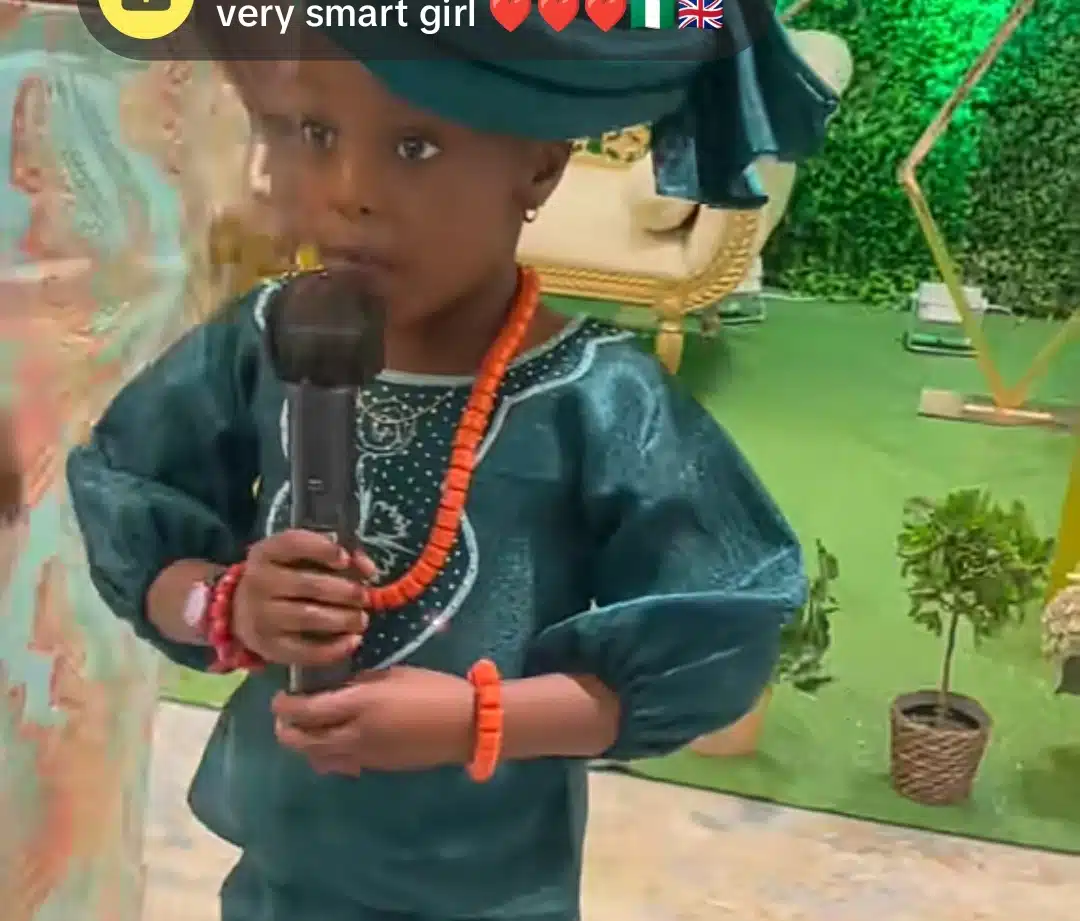 Nigerian girl steals the show at UK wedding, demands money to read letter