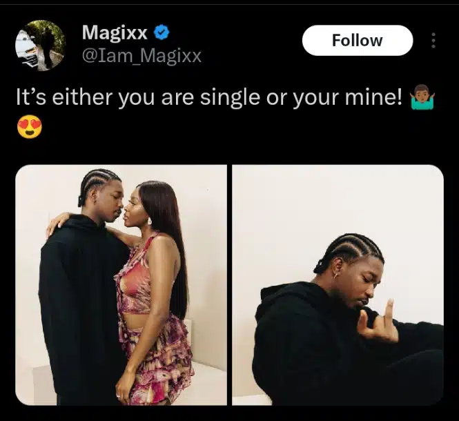 Magixx sparks dating rumors with Vee Iye following recent photos