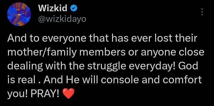 Wizkid celebrates his mother on her first posthumous birthday