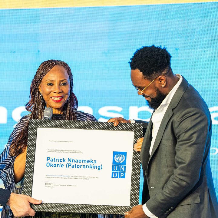 Patoranking celebrated as he becomes UNDP Regional Goodwill Ambassador for Africa