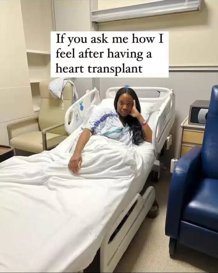 Lady reveals hardest part of surviving her heart transplant