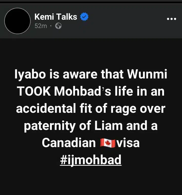 Kemi Olunloyo sparks buzz as she reveals Iyabo Ojo as official suspect in Mohbad's case