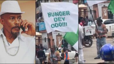 Hanks Anuku stages solo protest over worsening hunger in Nigeria