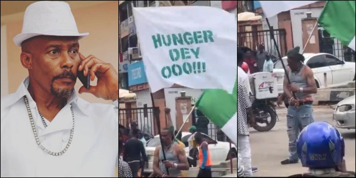 Hanks Anuku stages solo protest over worsening hunger in Nigeria