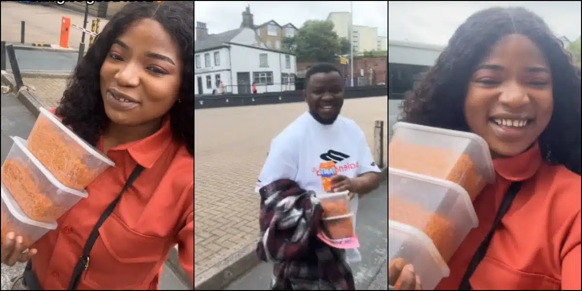 Nigerian couple excited as they return from Church with 5 plates of jollof rice