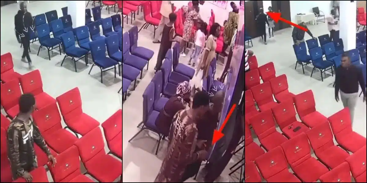 Man caught on CCTV stealing new church member’s phone