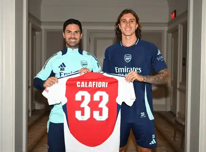 Official: Arsenal announce £42m signing of Riccardo Calafiori from Bologna