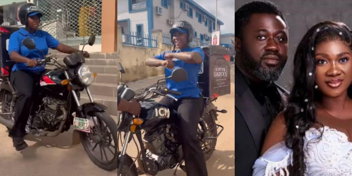 Mercy Johnson shares husband's reaction to her riding power bike for the first time