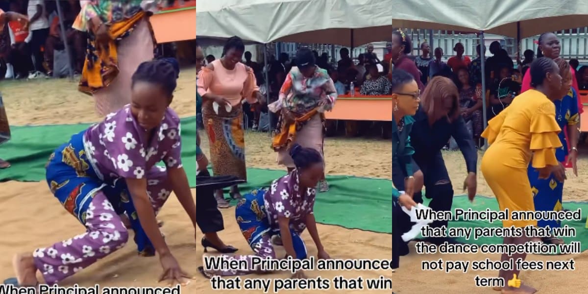 Parents burst into dance as principal allegedly offers free tuition for kids whose parents show best dance skills