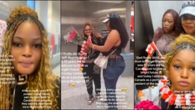 Lady reunites with her mother in Canada 6 years after she left her in Nigeria