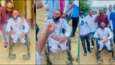 Physically challenged man bags degree in statistics, pens inspiring note