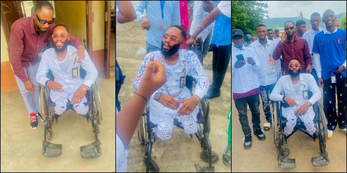 Physically challenged man bags degree in statistics, pens inspiring note