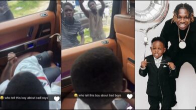 Moment Zlatan's son panics as he sees street boys hailing his father